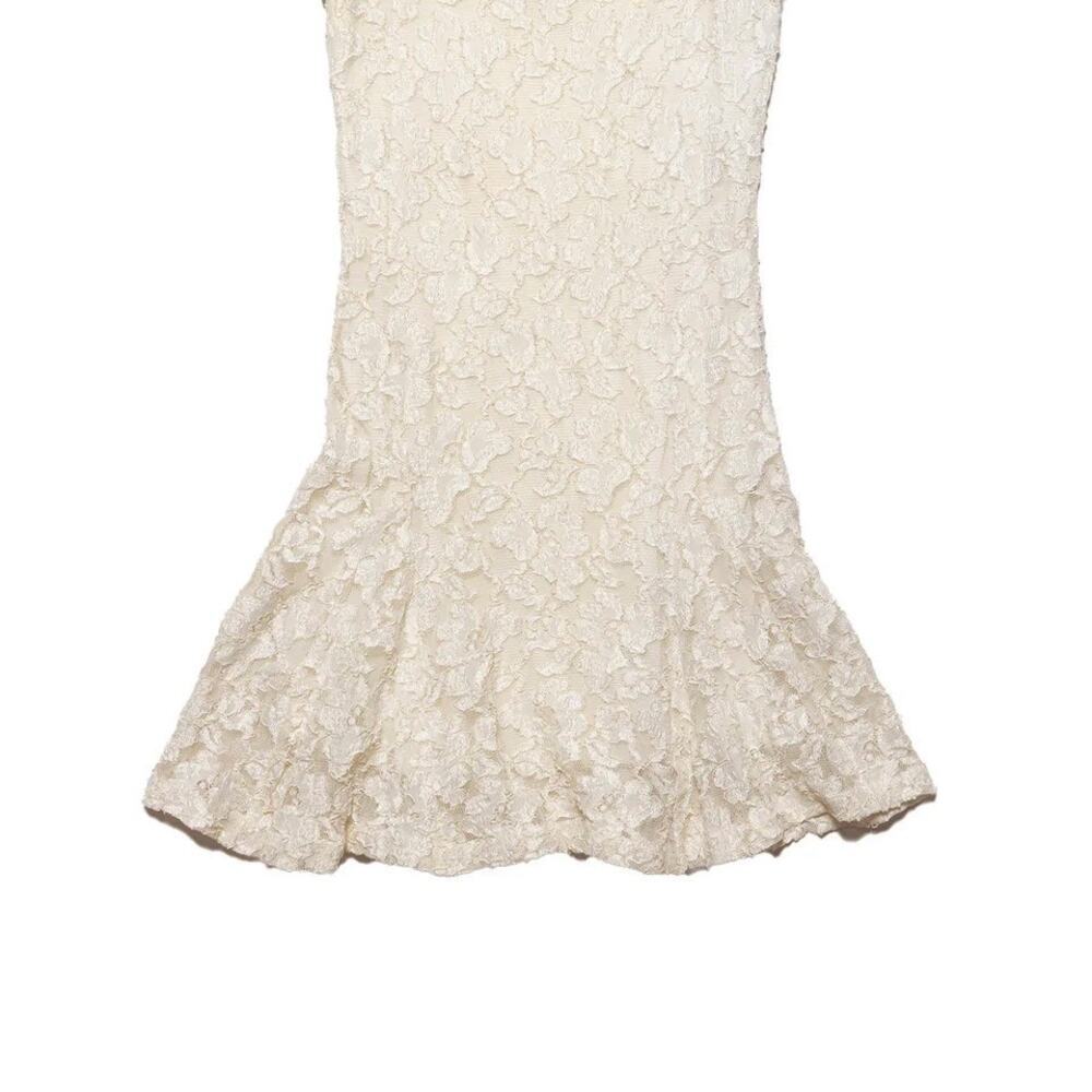 SOLD SOLD SOLD Vintage 90's Betsey Johnson LUXE Ivory Lace Slip Dress - Picture 8 of 15